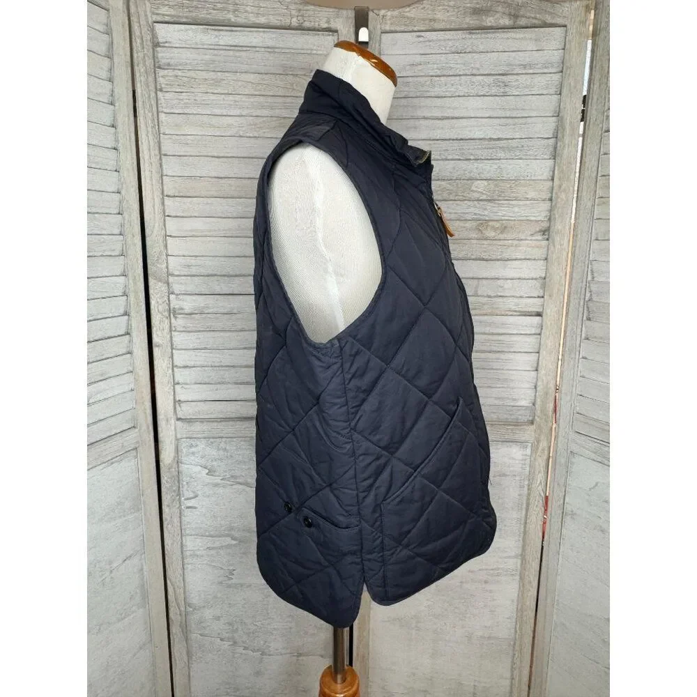 J. Crew Men's Sussex Quilted Vest Navy Blue Size S